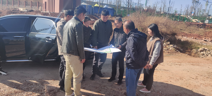 沈家文到安寧財大項(xiàng)目現(xiàn)場調(diào)研指導(dǎo)
