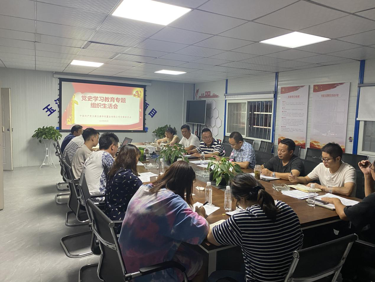 玉高華風(fēng)公司黨支部召開黨史學(xué)習(xí)教育專題組織生活會(huì)