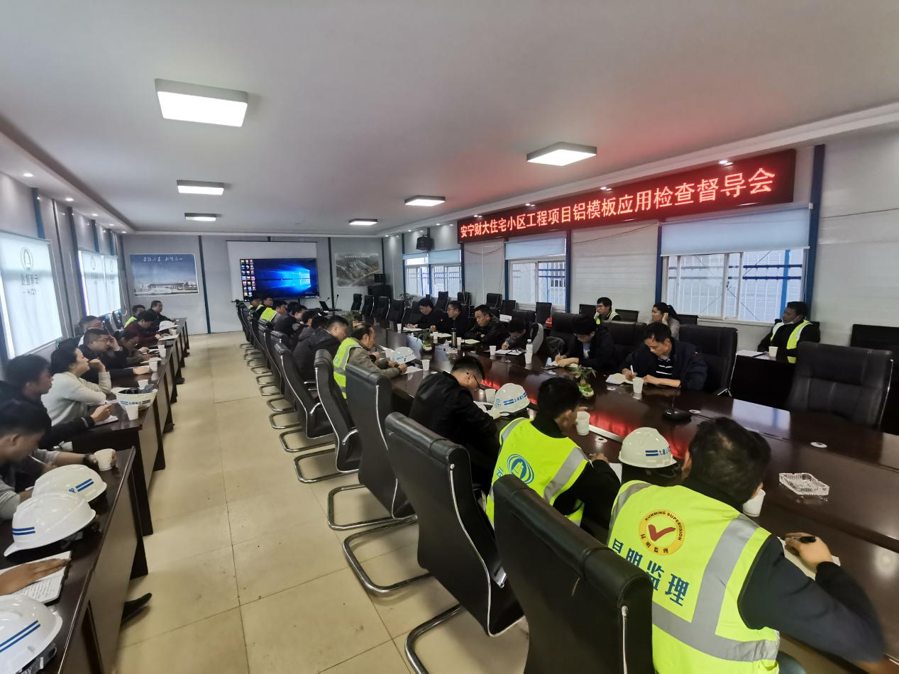 集團(tuán)技術(shù)中心到安寧財(cái)大璞御項(xiàng)目檢查鋁合金模板應(yīng)用情況