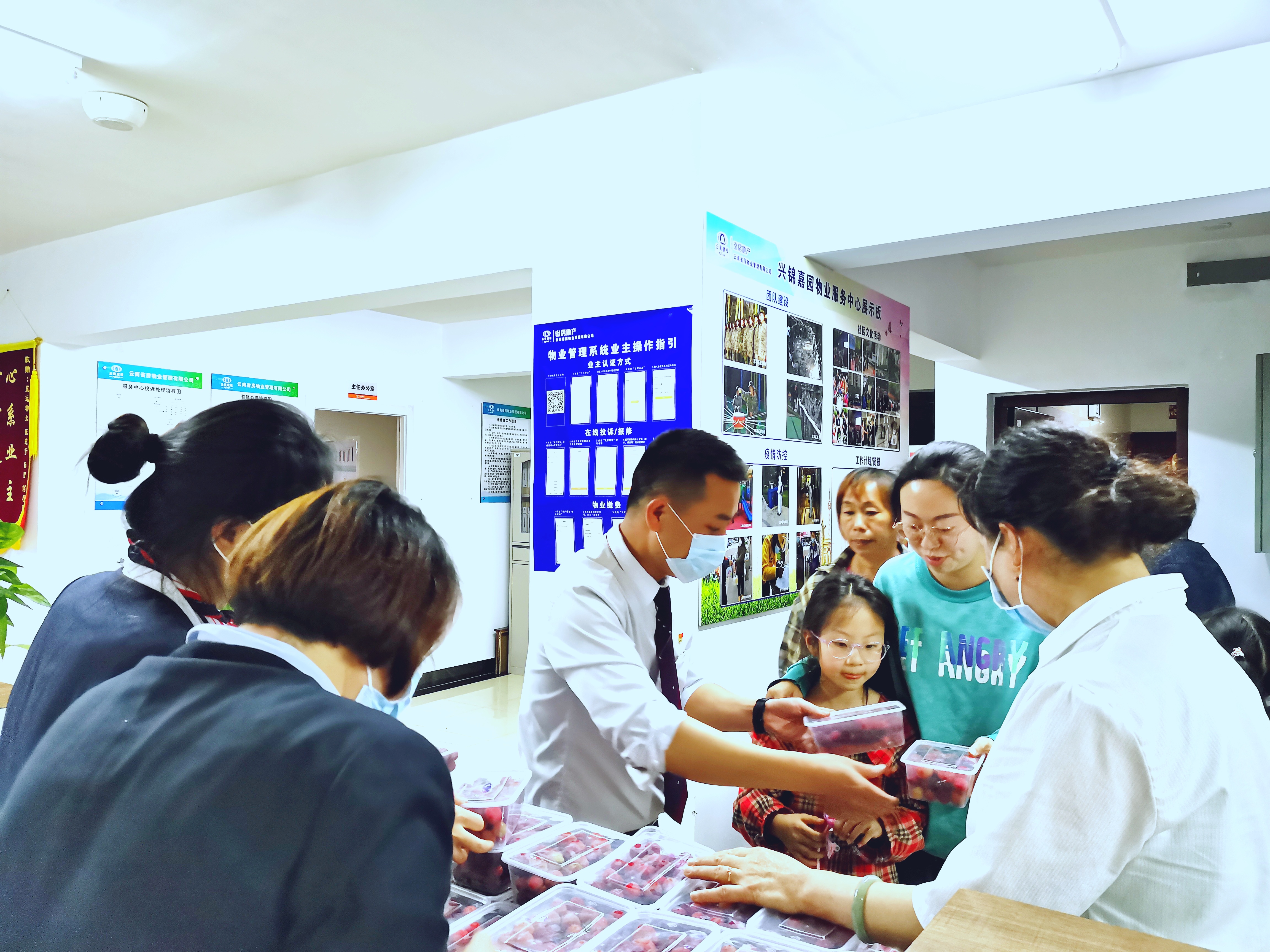 省房物業(yè)組織開展感恩業(yè)主送楊梅活動